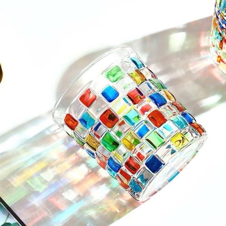 Sét 4 cốc thấp pha Lê cầu vồng MAGCOLOR 250ml