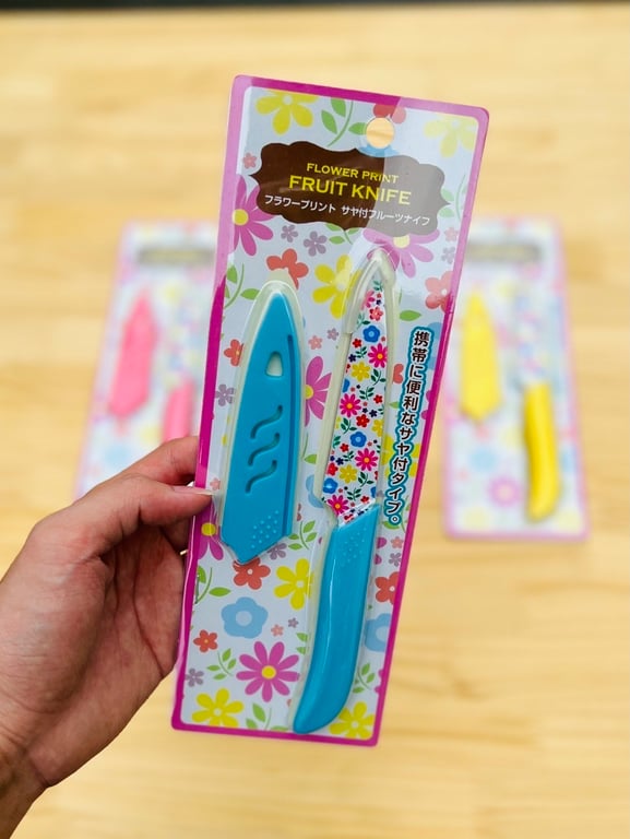 dao gọt hoa quả có nắp đậy của Nhật (mẫu hoa) siêu sắc