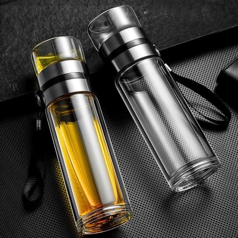 Bình Pha Trà Thủy Tinh 2 Lớp Chịu Nhiệt Lõi Lọc Inox 304