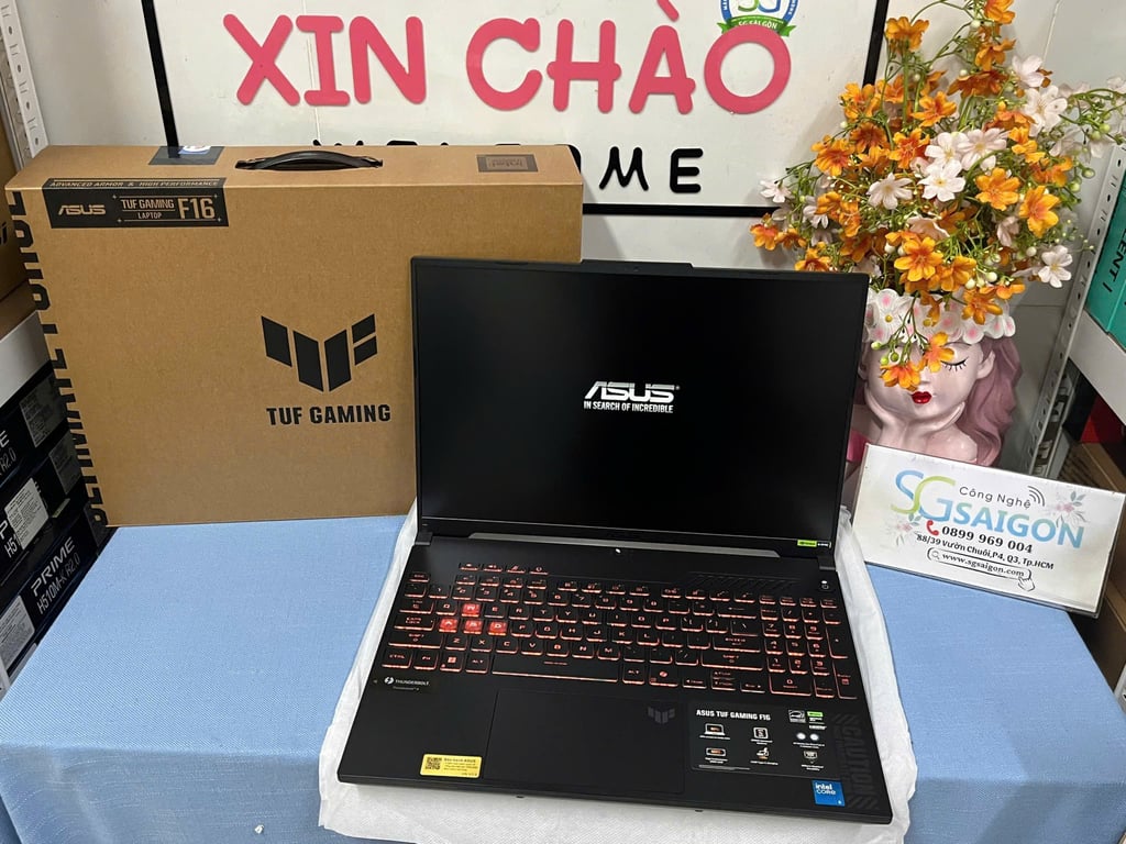 Laptop ASUS TUF Gaming F16 FX607VU-RL045W (Intel Core 5 210H | 16GB | 512GB | 16 inch FHD+ | RTX 4050 | Windows 11 Home | Xám)
