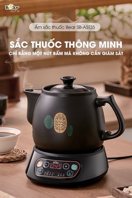 Ấm sắc thuốc Bear SB-AST35