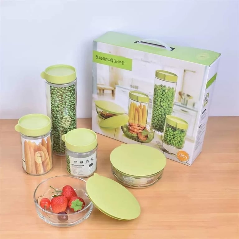 SET 5 HŨ THỦY TINH XANH CỐM SIU XINH !!!