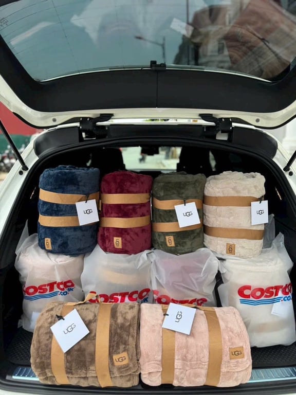 CHĂN LÔNG THỎ UGG SIZE LỚN BAO PHÊ