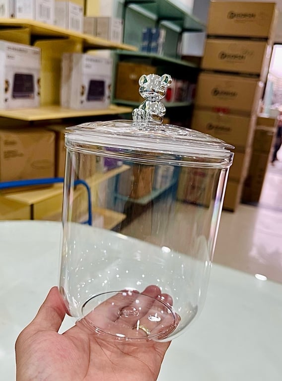 Hũ đựng bánh kẹo đồ khô nắp gấu Bear