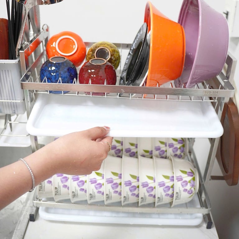 KỆ ÚP CHÉN BÁT INOX 304 GI-HOME - KC02