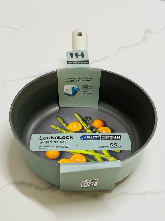 Chảo đúc cao cấp đáy từ nguyên tấm Lock&Lock 22cm CSU1225