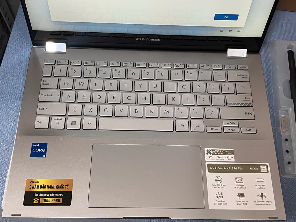 💻 Asus Vivobook S 14 Flip TP3402VA-LZ632W (Core i5-13420H | 16GB | 512GB | Intel Iris Xe | 14.0inch WUXGA | Cảm ứng | Win 11 | Bạc)