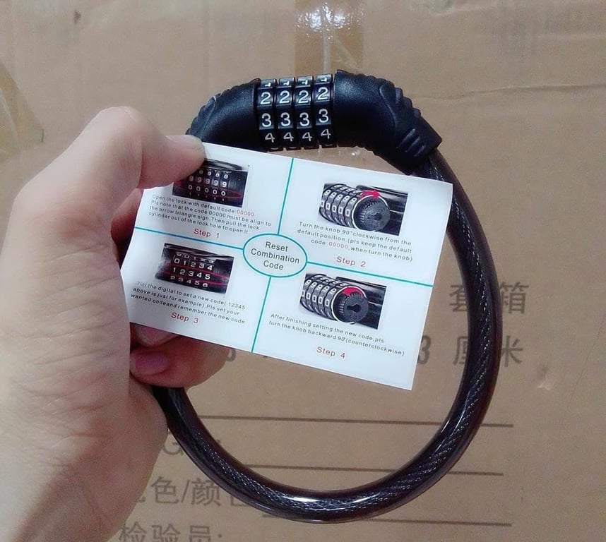 KHÓA XE ĐẠP MẬT MÃ 4 SỐ