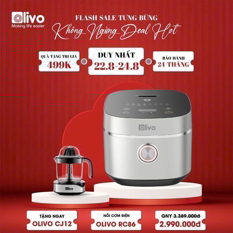nồi cơm điện Olivo RC86