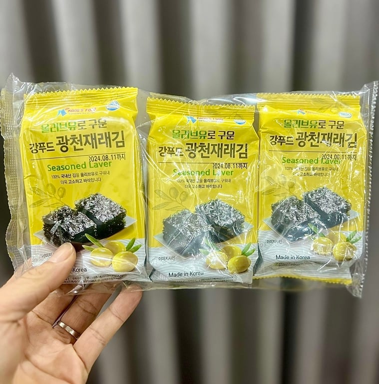 Rong biển ăn liền Seasoned Laver Hàn Quốc