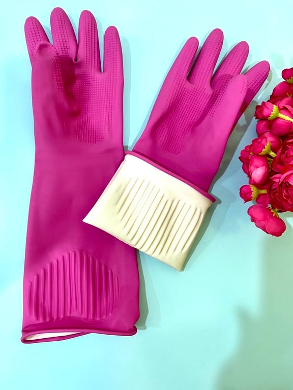 Găng tay cao su tự nhiên Lock&Lock ETM802P size M dài 37cm