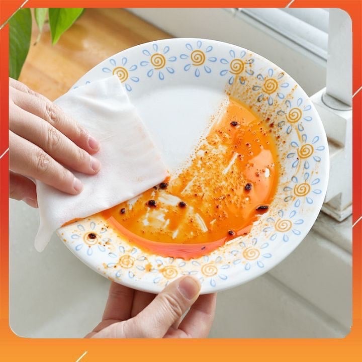 Set 5 gói giấy lau bếp Kitchen Wipe - Lau dầu mỡ SIÊU TỐC