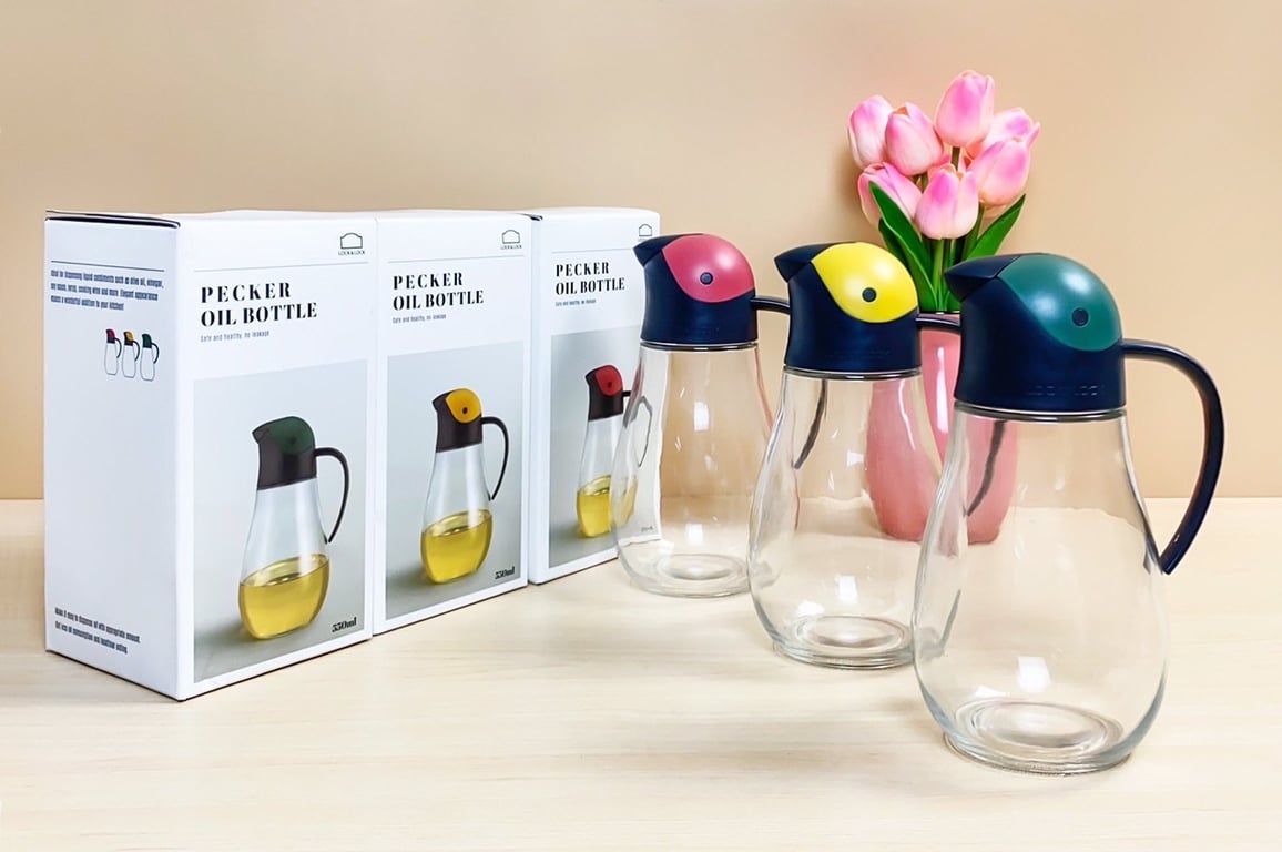 BÌNH RÓT DẦU THỦY TINH LOCK&LOCK 550ML CKO201