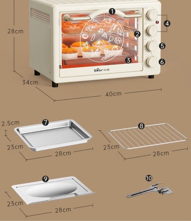 LÒ NƯỚNG BEAR C20M3 - DUNG TÍCH 20L