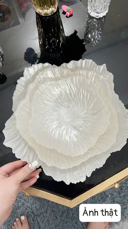 Set đĩa decor ngọc trai