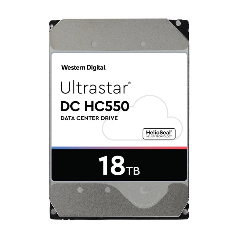 Ổ Cứng HDD WD Ultrastar 18TB HC550 3.5 inch SATA Ultra 512E SE NP3 512MB Cache 7200RPM WUH721818ALE6L4