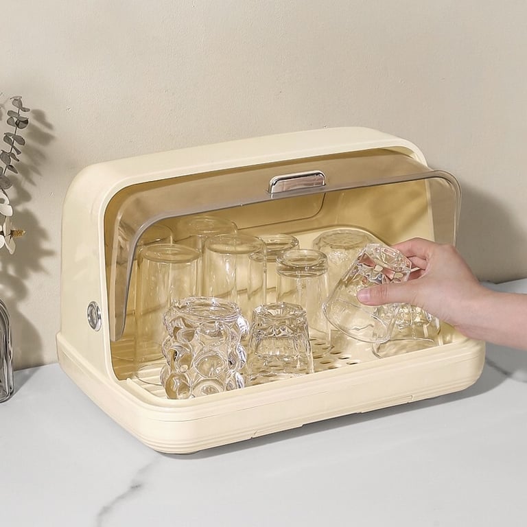 Giá Đỡ Cốc Đa Chức Năng Có Nắp Đậy Chống Bụi Cho Nhà Bếp