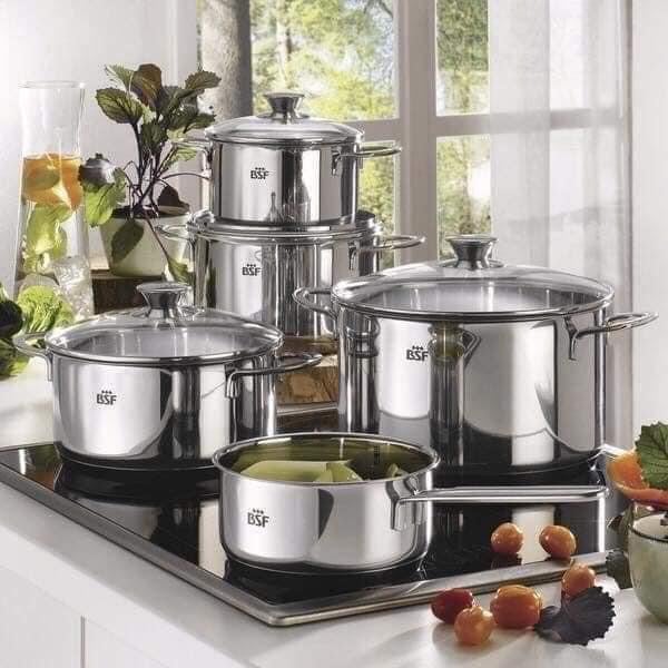 Set nồi BSF Zwilling 5 món siêu đẹp, bóng dày, thiết kế xịn sò