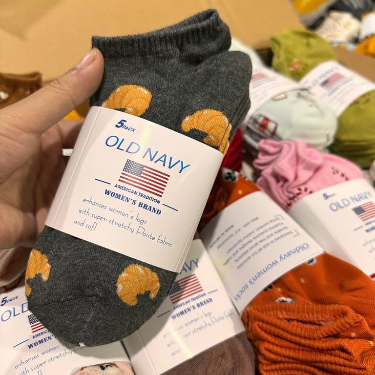 Set 5 đôi TẤT OLD NAVY HÀNG NGUYÊN PACK