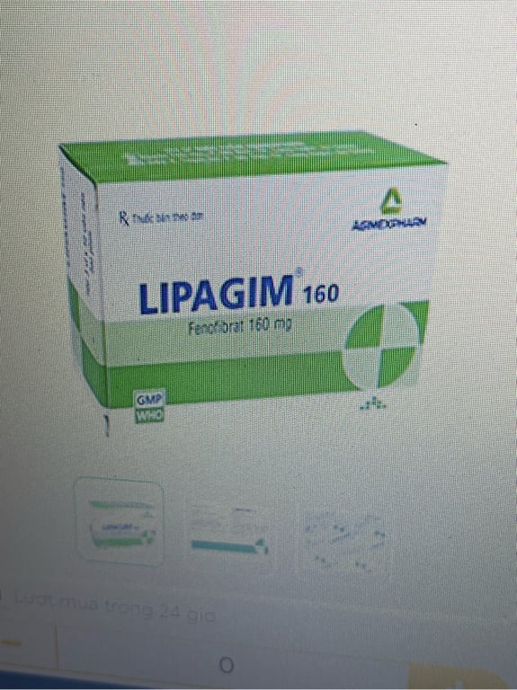 Lipagym 160 fenofibrat agimex hộp 30v