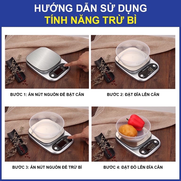 Cân nhà bếp điện tử Kitchen Scale 10kg