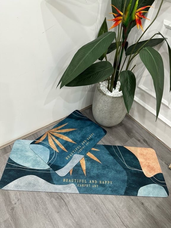 Combo 2 THẢM BẾP silicon cao cấp siêu thấm hút - chống trơn trượt MC22