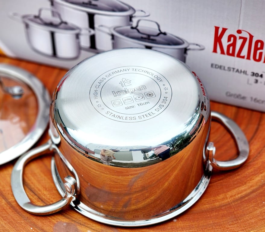 BỘ NỒI INOX 3 LỚP LIỀN KHỐI KALPEN KAZLER KZ1