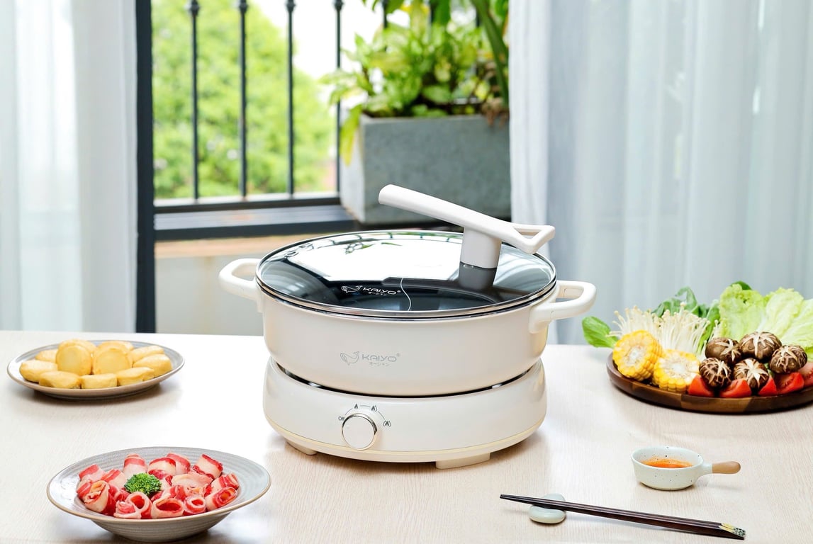 Nồi lẩu điện 2 ngăn Kaiyo size 6L (mã KHP-064)