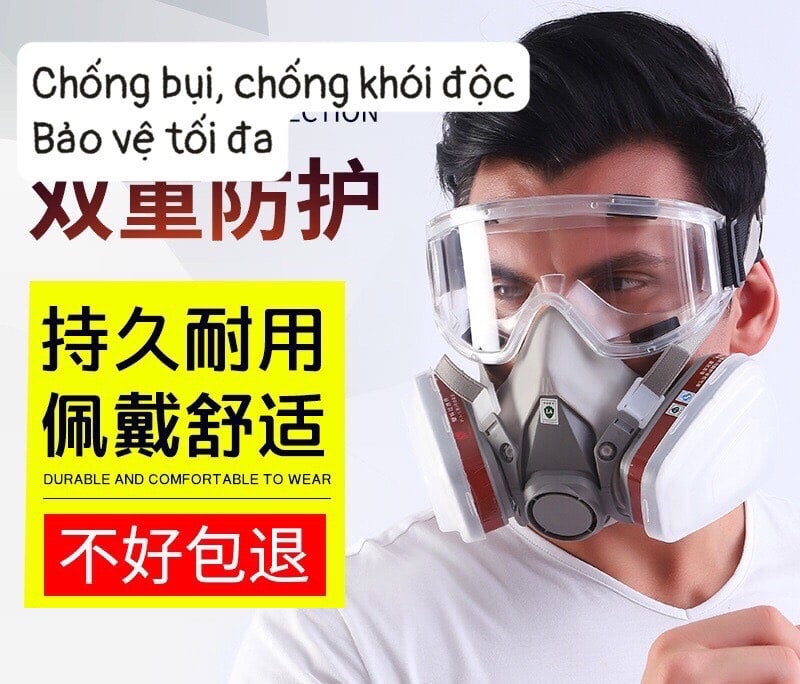 BỘ MẶT NẠ PHÒNG ĐỘC, CHỐNG KHÓI KÈM KÍNH 6200