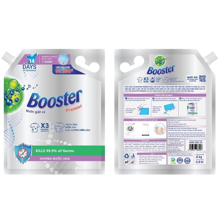 NƯỚC GIẶT XẢ BOOSTER PREMIER túi 4kg