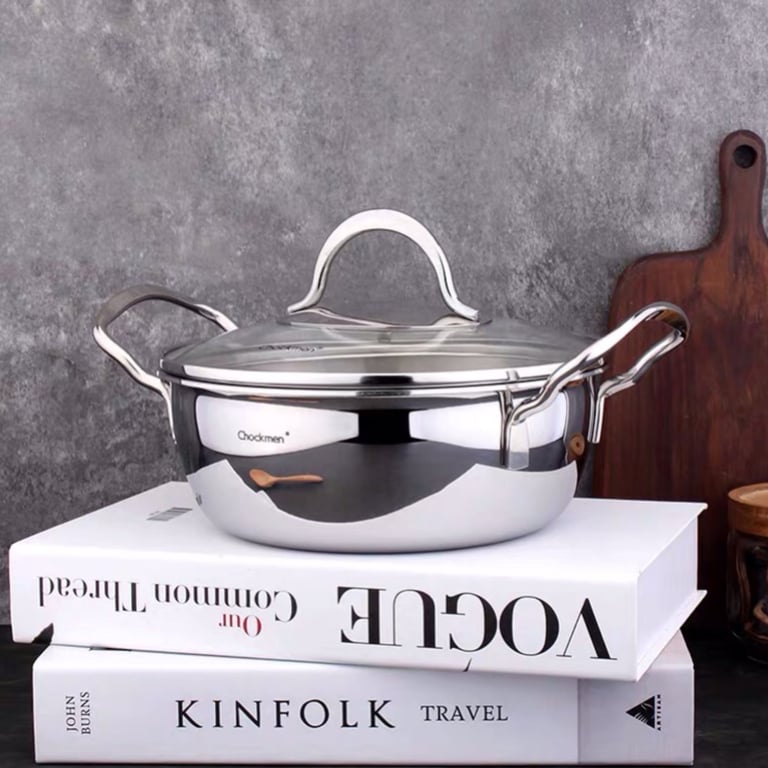 Nồi 2 quai Chockmen 18cm vung kính CKM102