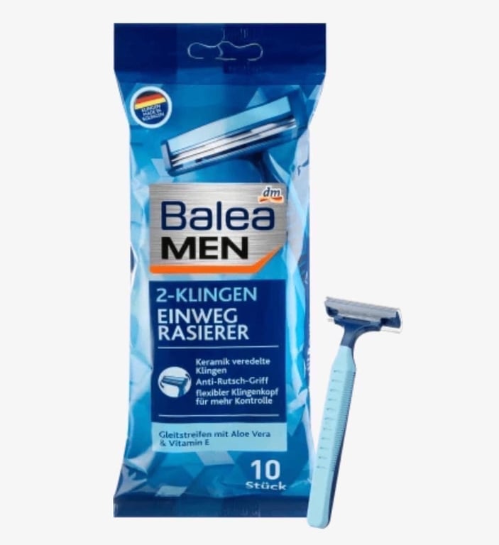 Set 10 dao cạo râu 3 lưỡi Balea Men