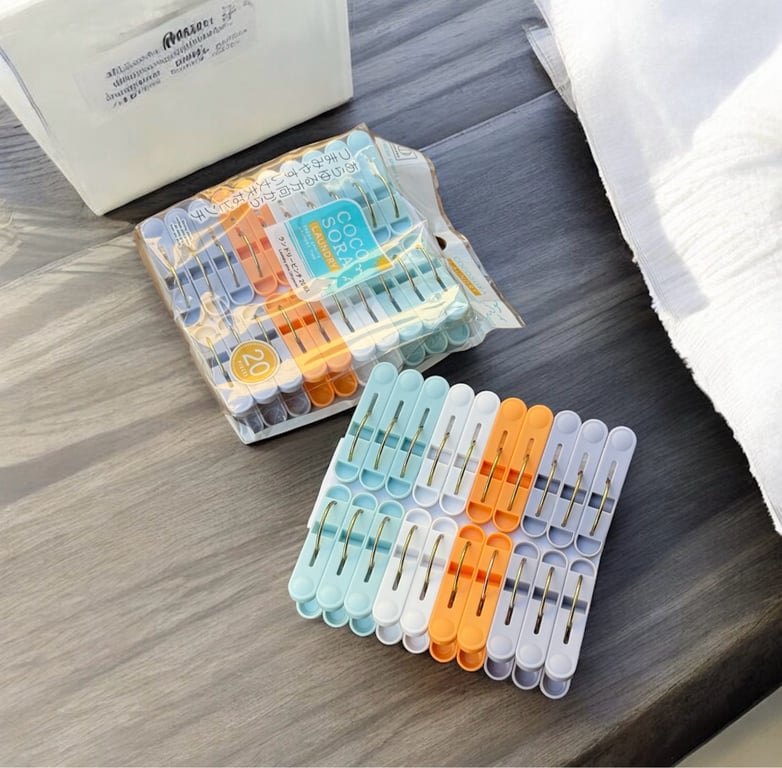 Set 20 kẹp quần áo Kokubo cao cấp siêu đẹp, siêu bền