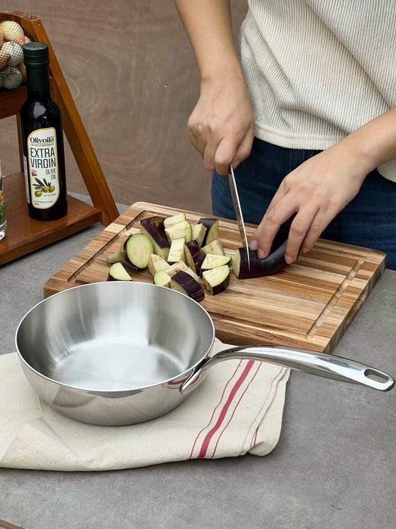 CHẢO ĐÚC INOX NGUYÊN KHỐI 3 LỚP KAIYO (16-18-20cm)