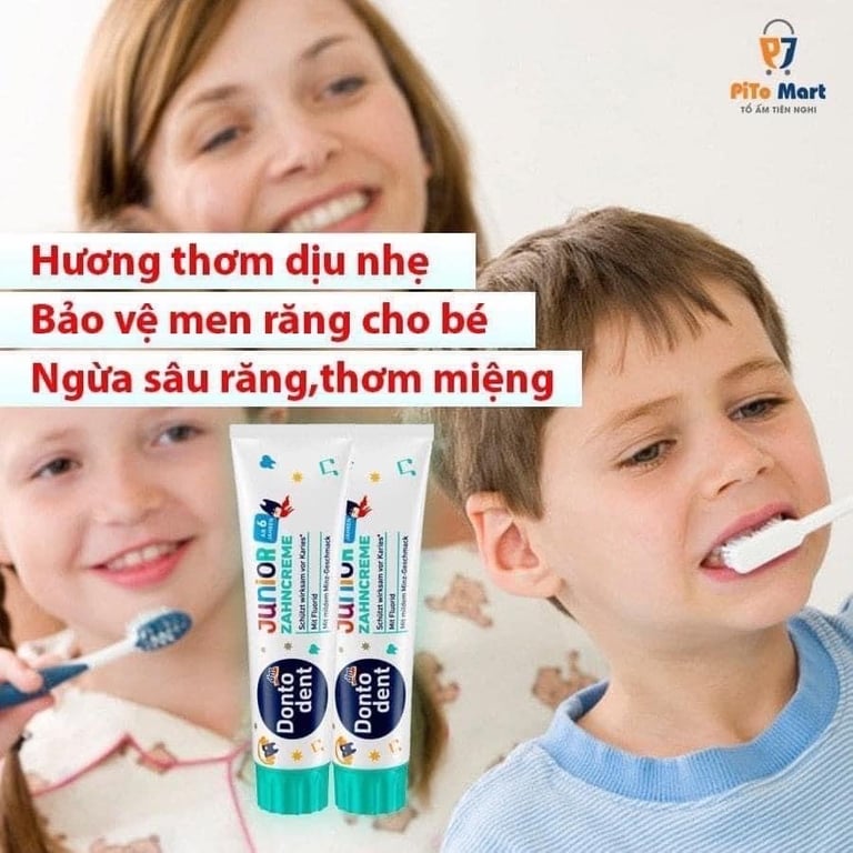 Kem đánh răng CHỐNG SÂU RĂNG trẻ em DONTO DENT JUNIOR
