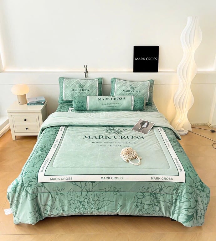 Set 5 món ga gối nỉ nhung êm dịu MarkCross CHT15 💯💯