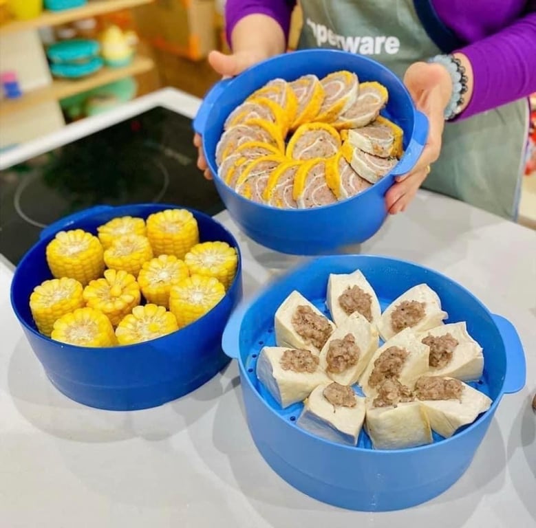 Xửng hấp 3 tầng blue