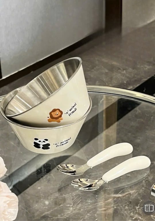 Set  Thìa dĩa inox 304 cho bé