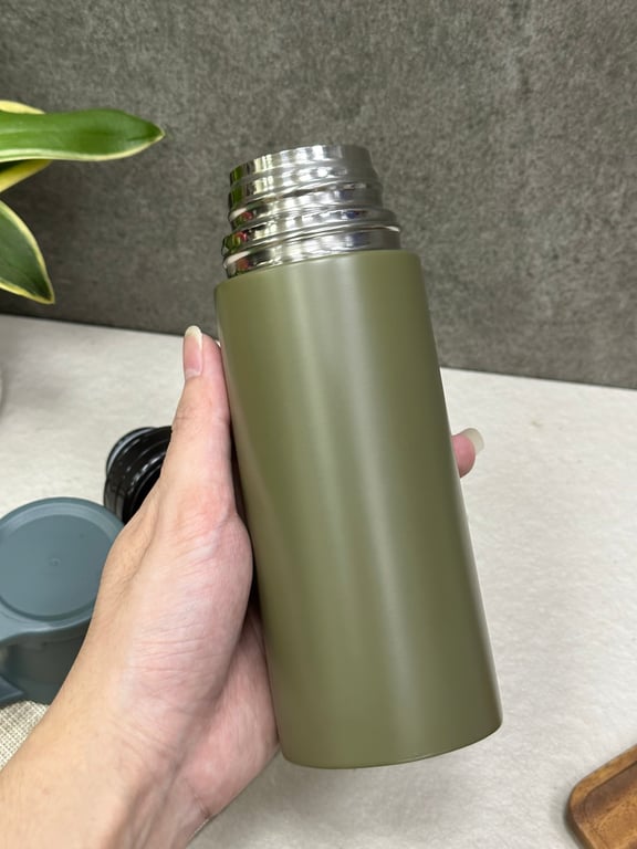 BÌNH GIỮ NHIỆT CAO CẤP KÈM NẮP CỐC YOSHIYAMA 350ML