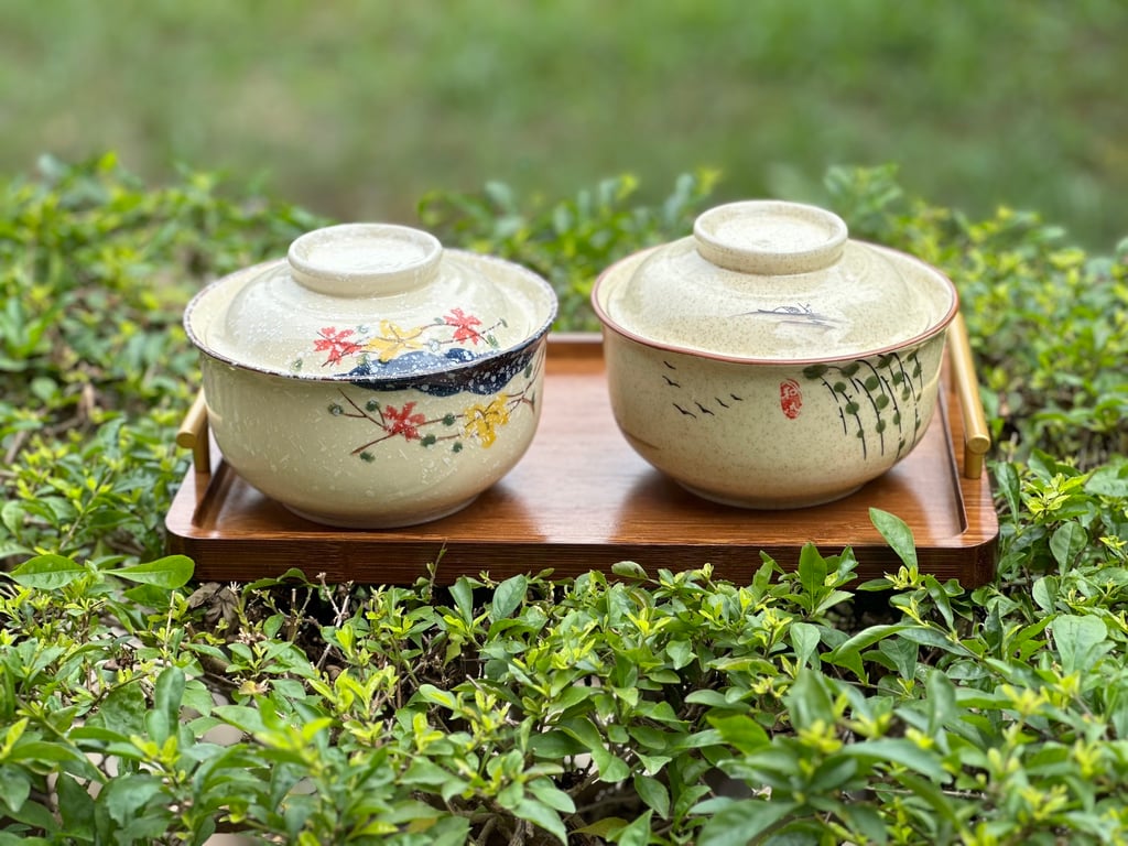 TÔ SỨ 750Ml HOẠ TIẾT CỔ KÍNH SIÊU SANG