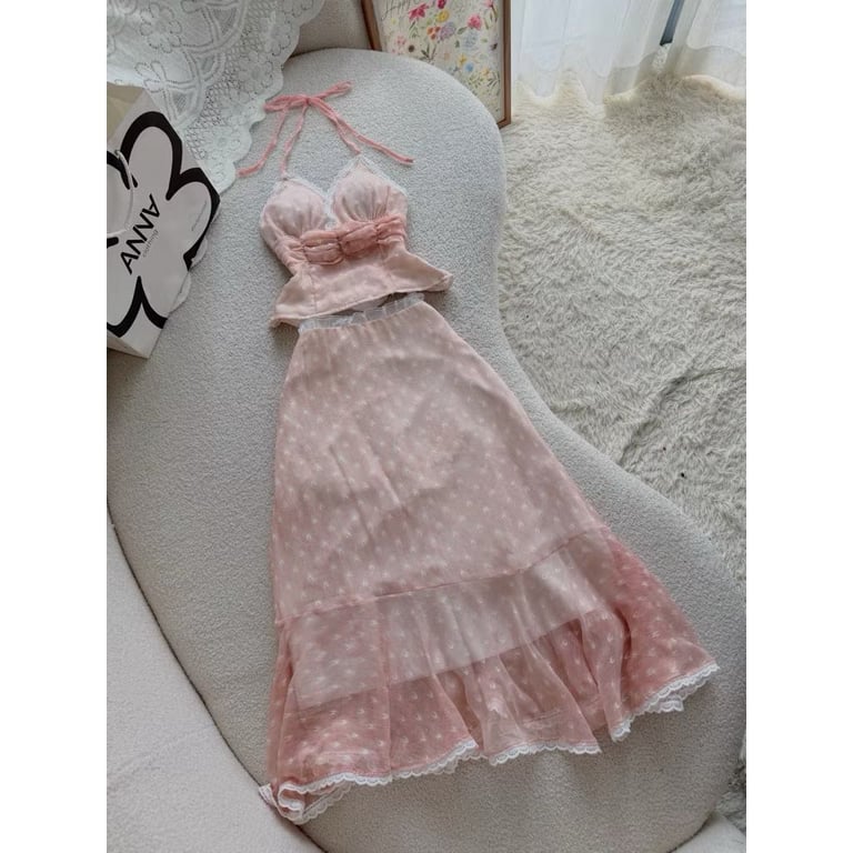 Set Bộ Nữ Voan Hồng ANNA - Set Ivy áo
