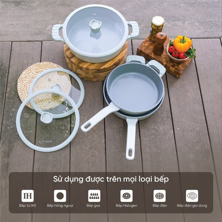 Bộ sưu tập nồi chảo đúc Ocean Waves nhà Kaiyo