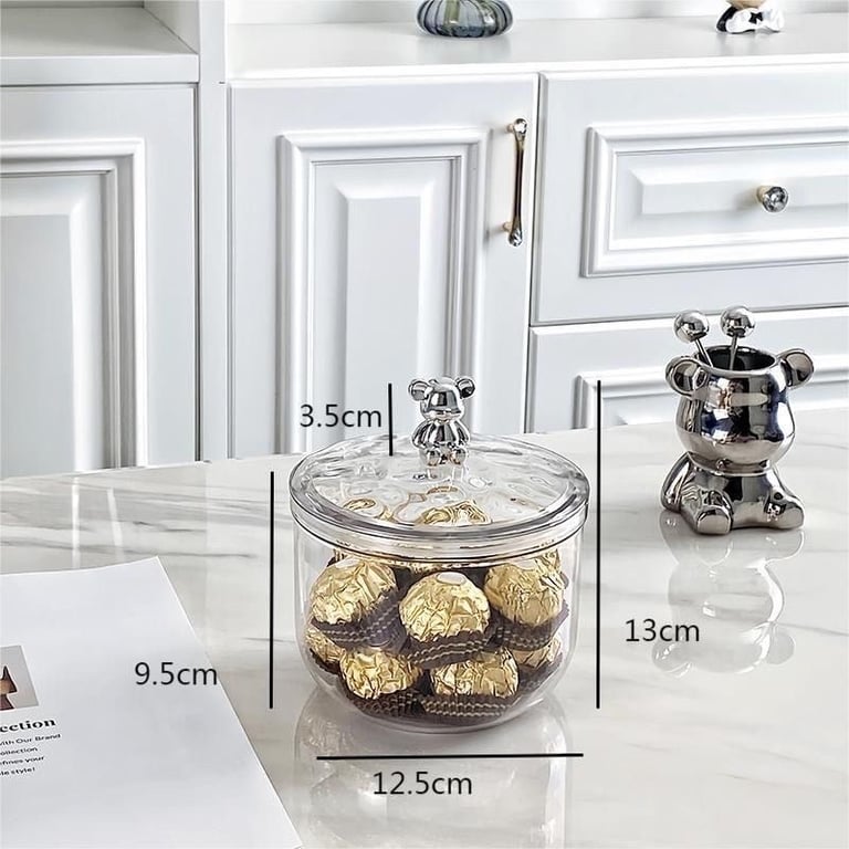 Hũ đựng bánh kẹo đồ khô nắp gấu Bear
