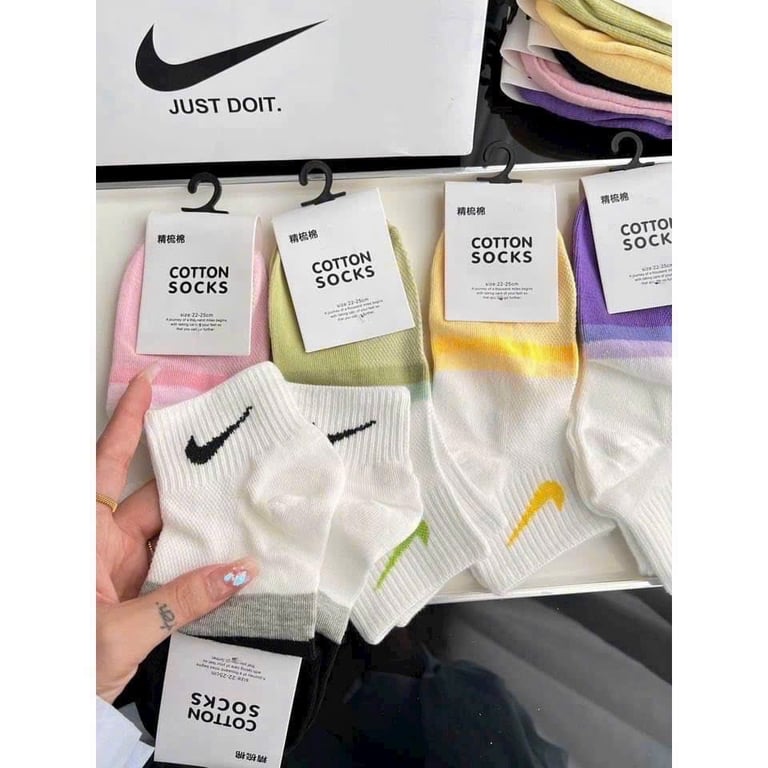 Set 5 đôi tất nữ cổ trung mix màu MC18