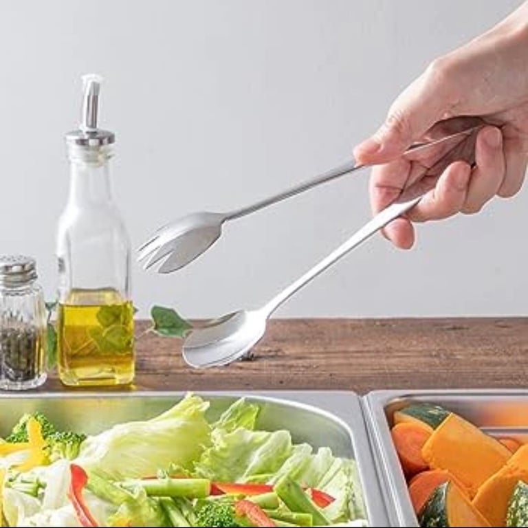 Dụng cụ kẹp, gắp Salad bằng inox Echo 19cm Nhật
