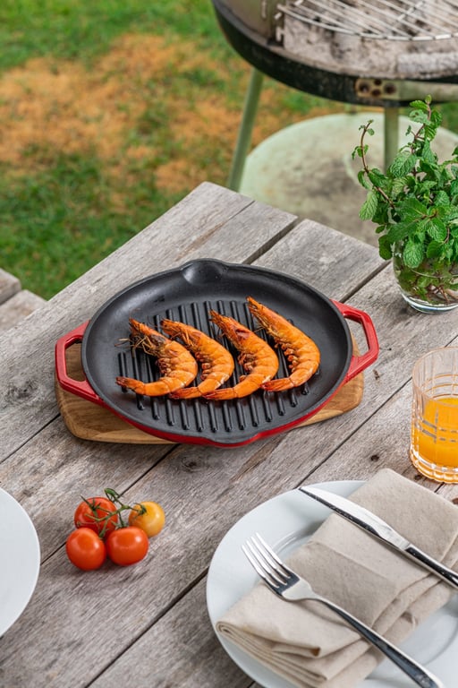 Vỉ nướng gang cao cấp Oceno 26cm