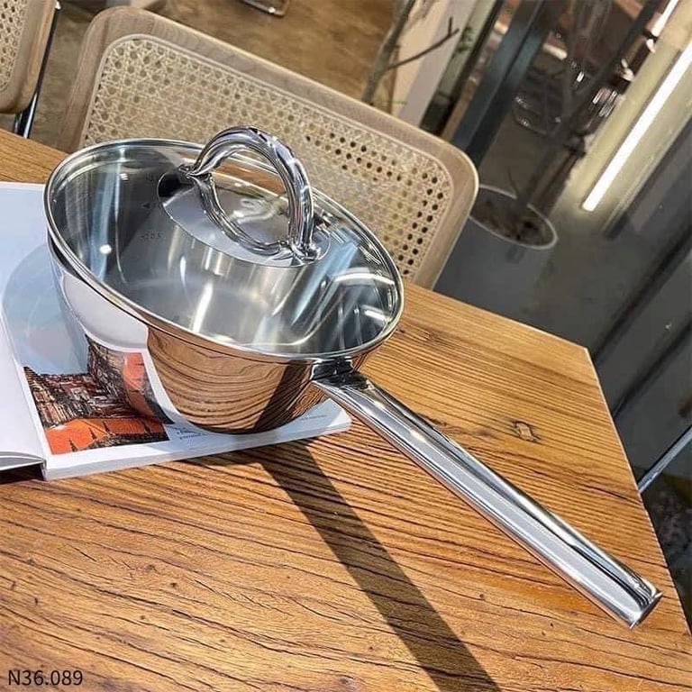 QUÁNH INOX LIỀN KHỐI CHOCKMEN 20cm CÓ NẮP CKM46