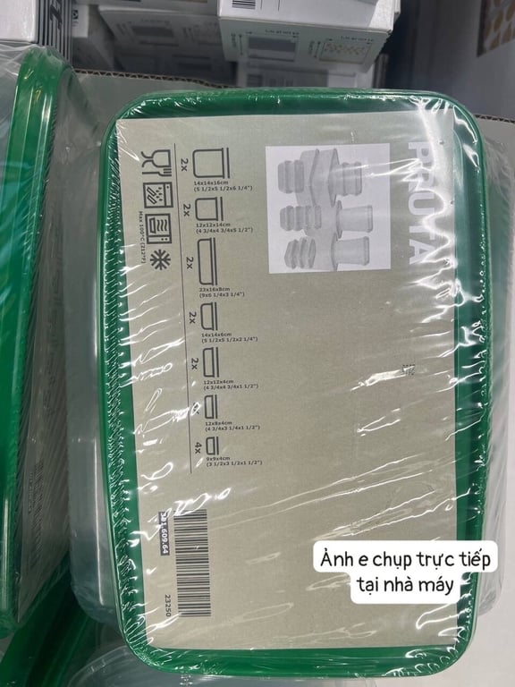 BỘ HỘP NHỰA ĐỰNG THỰC PHẨM 17 MÓN - HÀNG IKEA CHÍNH HÃNG