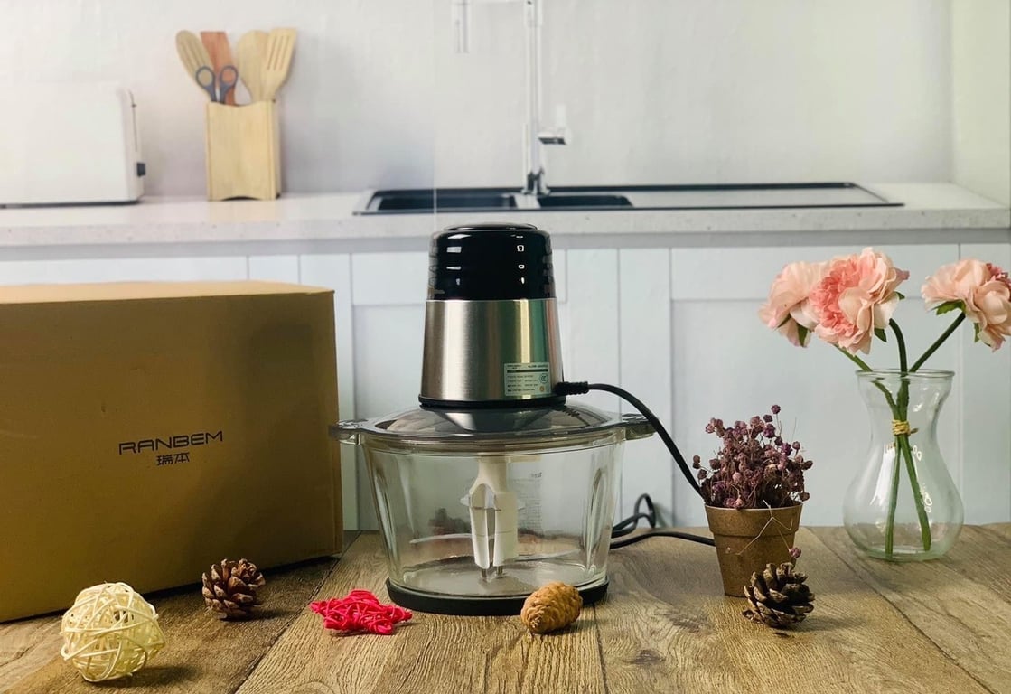 MÁY XAY THỊT ĐA NĂNG CỐI THUỶ TINH RANBEM 224A