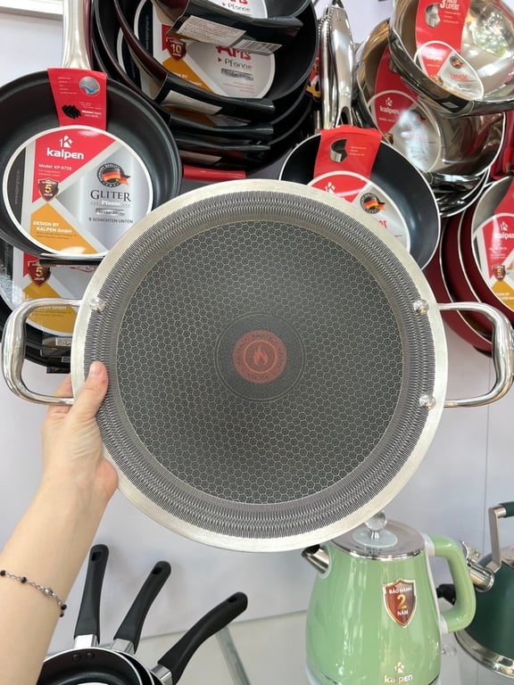 Vỉ Nướng BBQ Inox 5 Lớp Kalpen Hybrid 34 38cm